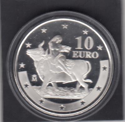 Beschrijving: 10 Euro 1e ANNIVERSARY EURO GODDES EUROPE BULL